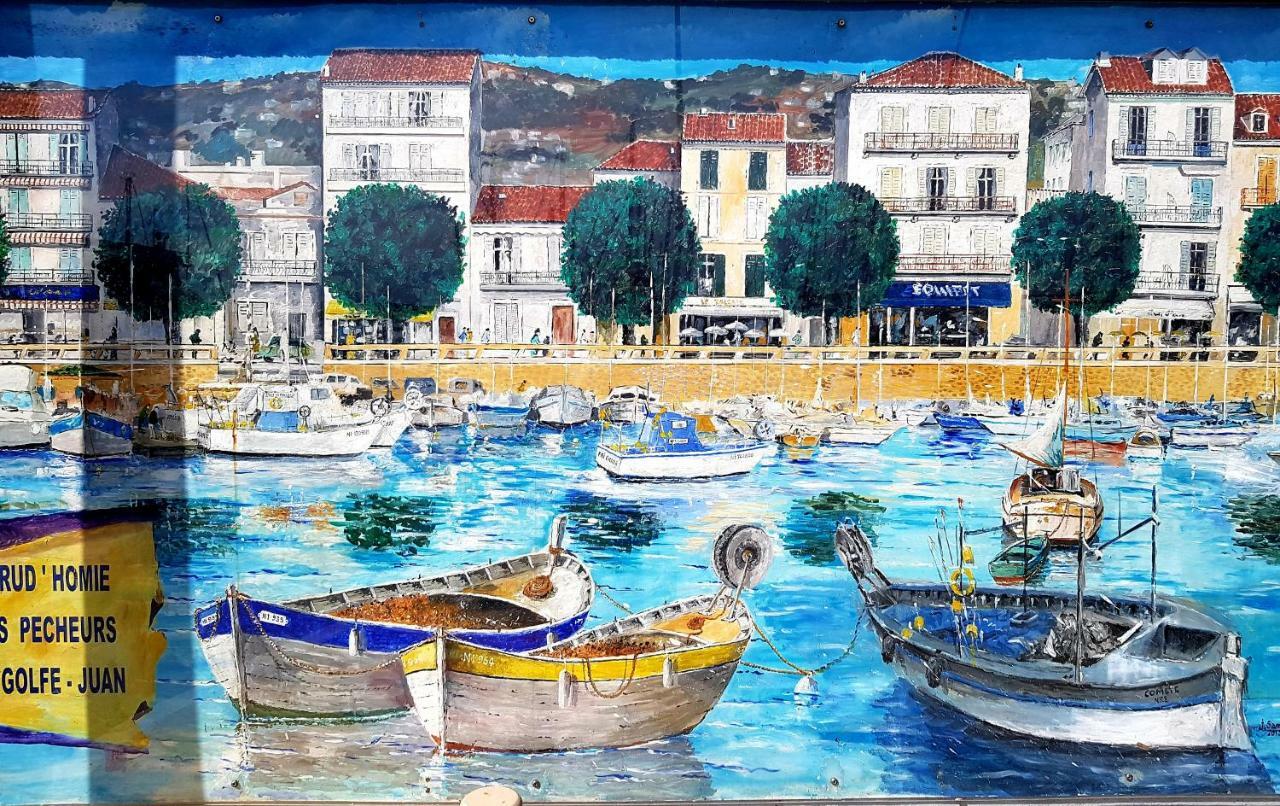 T2 Coquet Proche Plages, Port Et Centre Ville Golfe-Juan Exterior foto